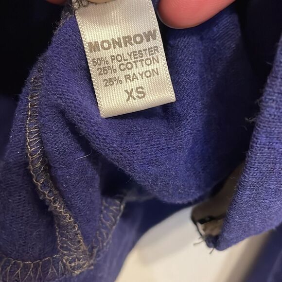 Monrow Classic Blue Hoodie - Picture 3 of 6